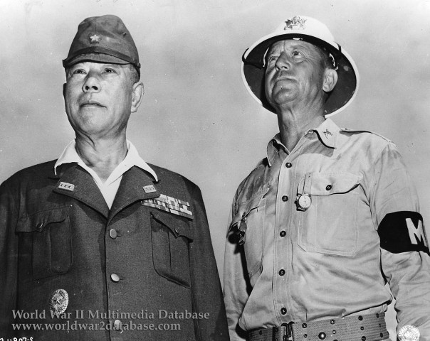 Lieutenant General Tomoyuki Yamashita, the "Tiger of Malaya," is arraigned before the War Crimes Commission in Manila, pleading not guilty. He will be confined at New Bilibid Prison until his trial, October 29, 1945, in Manila. Here, Major A. S. "Jack" Kenworthy, Military Police prison officer, delivers Gen. Yamashita to the residence of the Philippine High Commissioner, where Yamashita was held for arraignment in the first step of the war-crime trials to be held in the Pacific. The arraignment was open to the public. Yamashita was brought from his cell in New Bilibid Prison in an ambulance for security reasons. The legitimacy of the hasty trial has been called into question by many, as considerable evidence pointed to the fact that Yamashita was either not aware of the atrocities that were committed, or was unable to properly control his soldiers due to communication disruption caused by the U.S. Army during their offensive. One of the atrocities in Manila was even carried out by a unit that disobeyed his orders to retreat. Following the Supreme Court decision, an appeal for clemency was made to President Truman. The President, however, declined to act and thereby left the matter entirely in the hands of the military. In due time, General MacArthur announced that he had confirmed the sentence of the Commission and on February 23, 1946, at Los Banos Prison Camp, 30 miles south of Manila, Tomoyuki Yamashita was hanged.