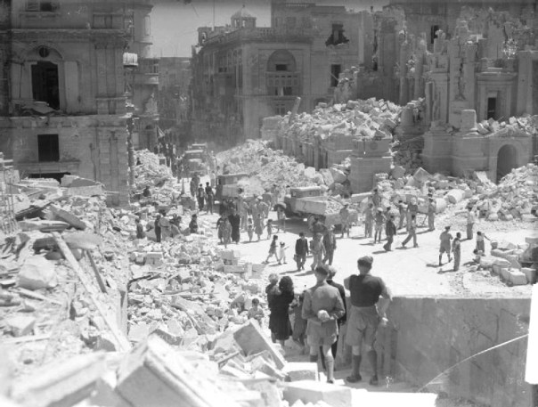 Bomb Damage Valletta Malta @© IWM A 8701